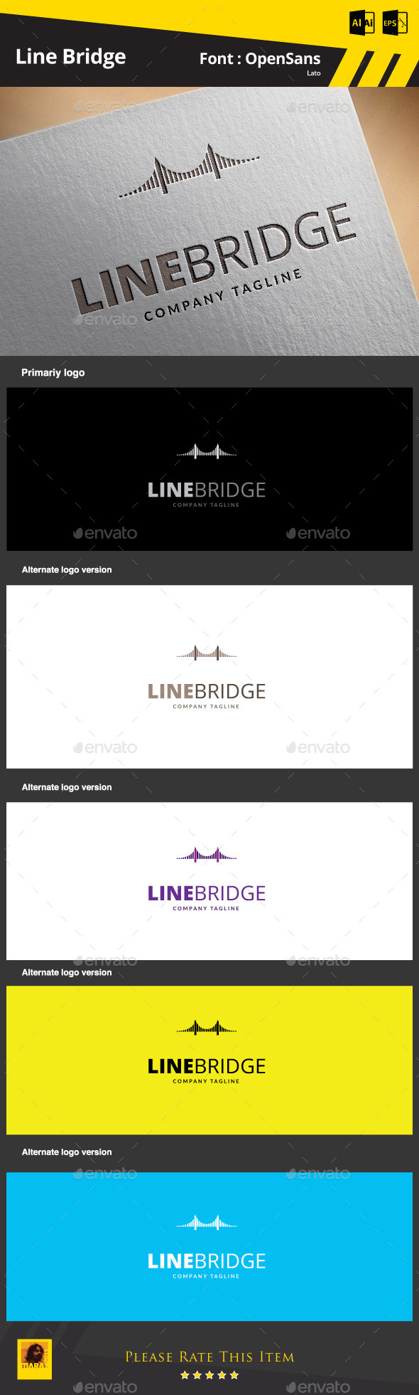 Line Bridge Logo Template