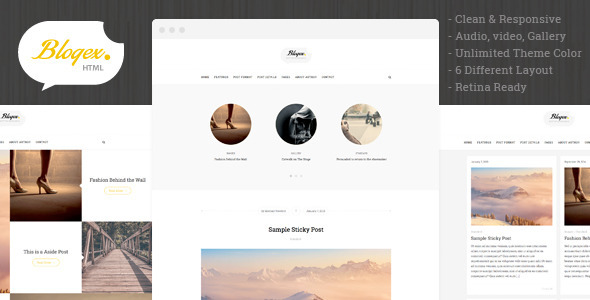 Blogex - Minimal HTML Responsive Blog Theme