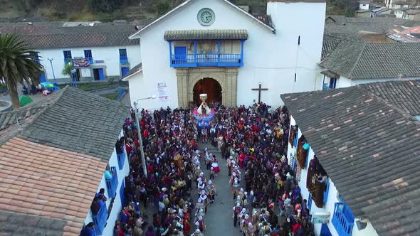 Feast of the Virgen del Carmen Procession in Paucartambo Peru