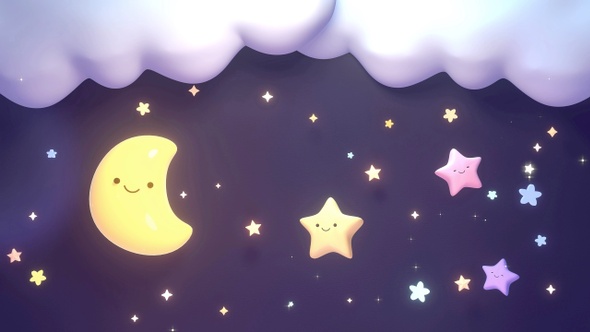 Cute Moon And Stars