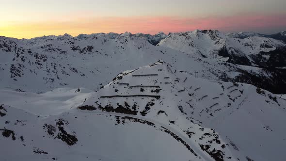 Bergstation Sonnenjet in SKiOptimal Hochzillertal Drone Flyover the Mountains and Skiing Village