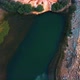 Aerial view travertine embankment lake - VideoHive Item for Sale