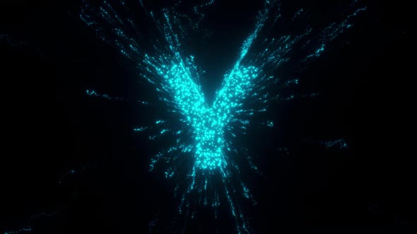 Y Letter With Futuristic Particles Hd