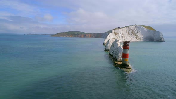 The Needles on the Isle of Wight From the Air