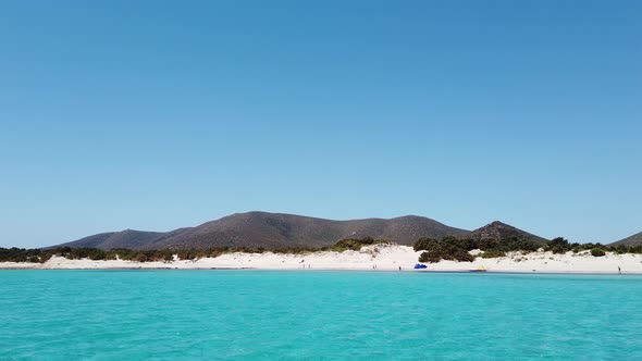 The incredible colors of the water of Cala Zafferano, Sardinia, Italy.