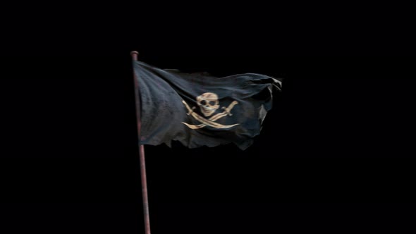 Waving Pirate Flag 4K