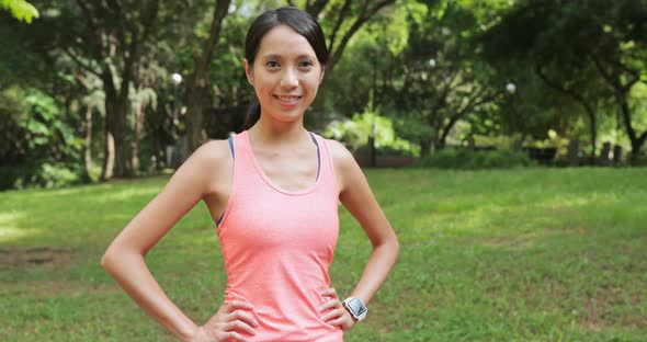 Sport woman at outdoor park