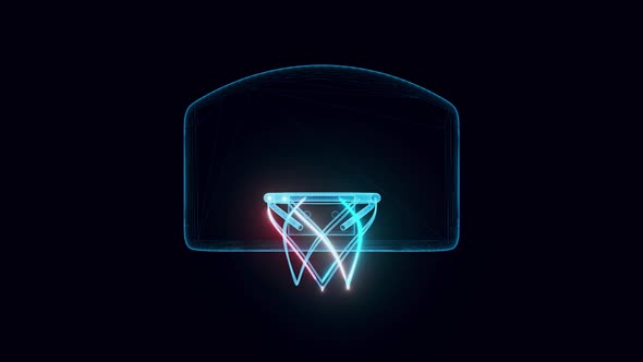 Basketball Hoop Hologram 4k