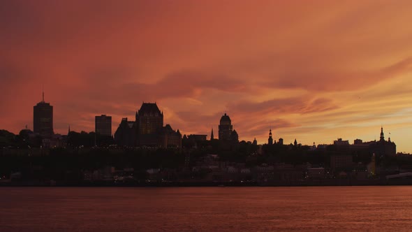 Quebec City with Chateau Frontenac, at sunset