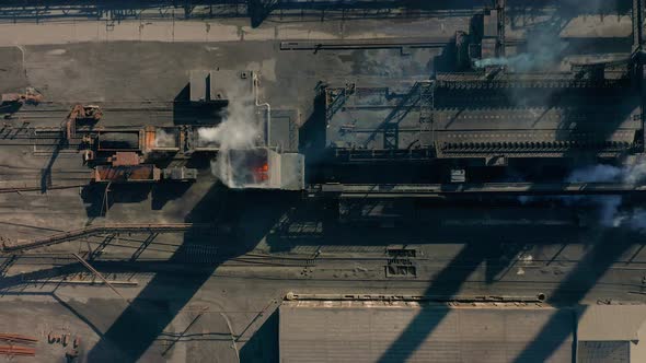 Aerial View. Coke Plant. Coke Batteries. Old Factory. Industrial View