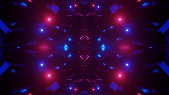 Vj Loop Motion Design Background with Bright Neon Light