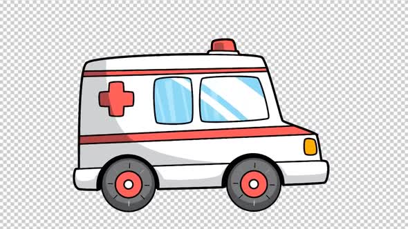 Ambulance Cartoon 4K
