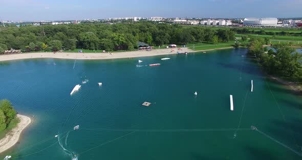 Aerial view of Wake Park Jarun