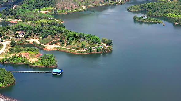 Orange Beach Water Tower Pad in Hat Som Paen Lake in Ranong Thailand