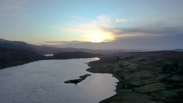 Flying Above Lough EA Between Ballybofey Glenties Donegal  Ireland