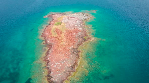 Uninhabited Virgin Island Created By Volcanic Activity. Wild Little Gull House.