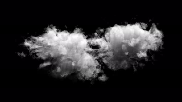 Cloud Isolated On Black Background alt