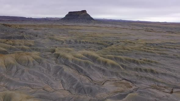 Flying backwards over dunes in the Caineville desert