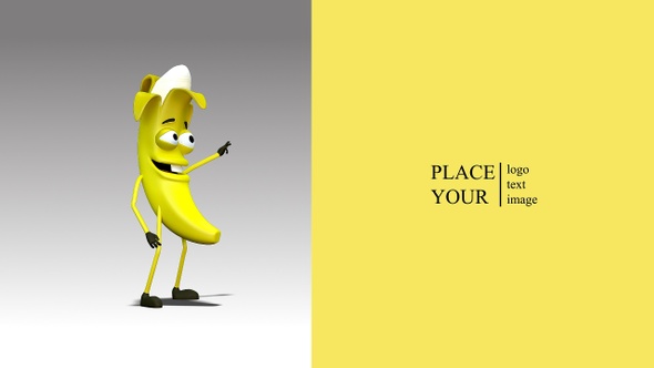 Banana advertises a company or logo