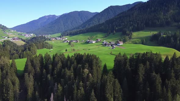 Aerial View of Wonderful Place in Austrian Alps