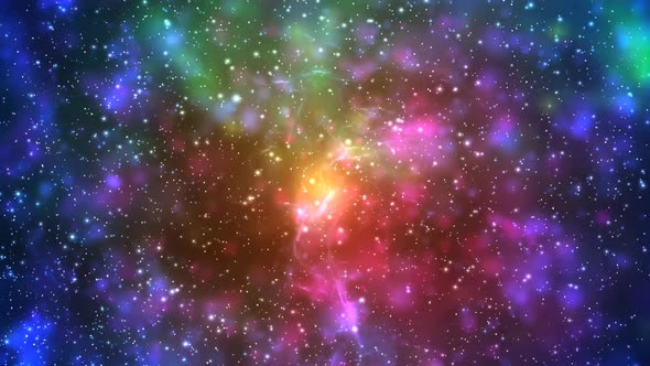 Multicolor Galaxy Space Motion Background