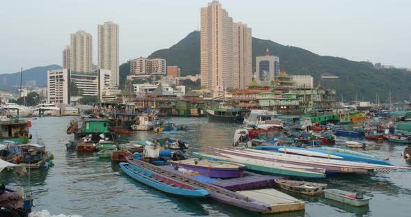 Aberdeen, Hong Kong harbor port in aberdeen