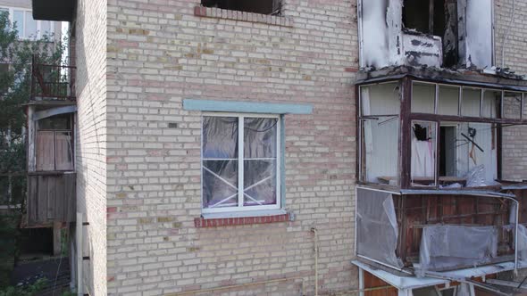 Residential Building Destroyed By the War in Ukraine