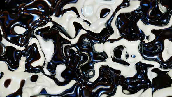 Black White Material Liquid Animated Background