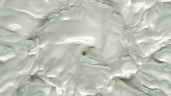 Super Slow Motion Shot of Fresh Cream Vortex at 1000 Fps