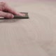 Slow Motion Slide Orbit Shot of Man Hand Sanding Black Walnut Wood Table - VideoHive Item for Sale