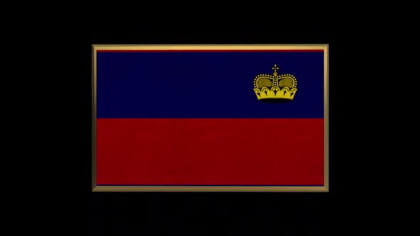 Liechtenstein 3D Flag