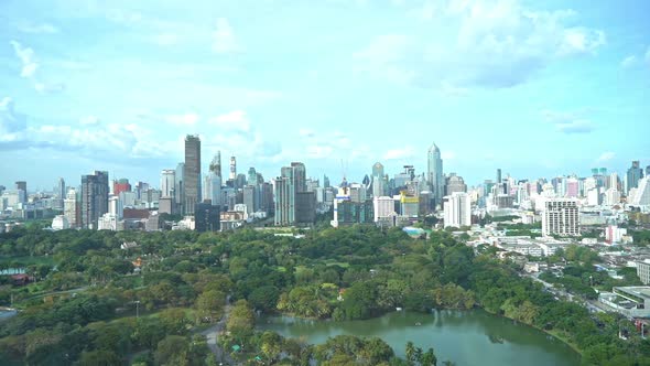 Beautiful building architecture around Bangkok city in Thailand