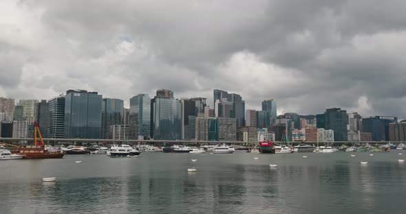 Hong Kong skyline, timelapse