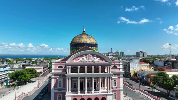 Amazonas Theater at Downtown Manaus Amazonas Brazil.