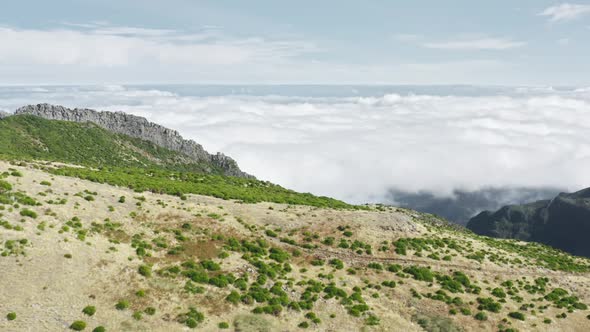 Aerial View of One of the Highest Peaks of Madeira