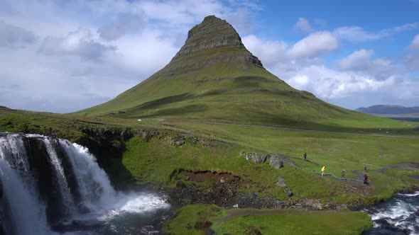 Kirkjufell Mountain Landscape in Iceland Summer