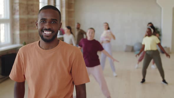 Portrait of Happy Afro-American Man in Dance Class