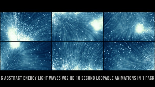 Abstract Energy Light Waves Blue V02