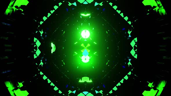 Green Lantern Vj Loop Kaleidoscope For Music HD