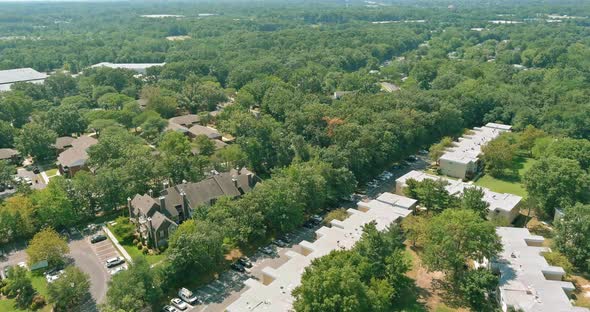 Panoramic View on Area Urban Development Residential Quarter in East Brunswick New Jersey US