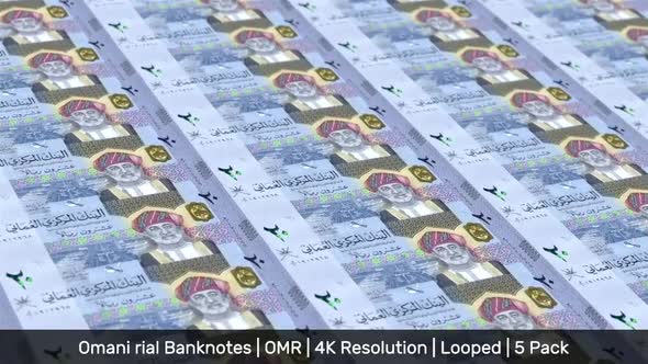 Oman Banknotes Money / Omani rial / Currency R.O. / OMR / 5 Pack - 4K