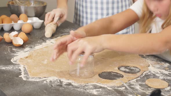 Enjoy Baking Cooking Time with Mother in Kitchen