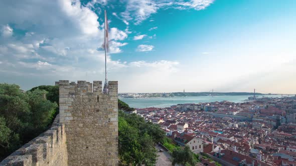 Bird View of Lisboa Downtown