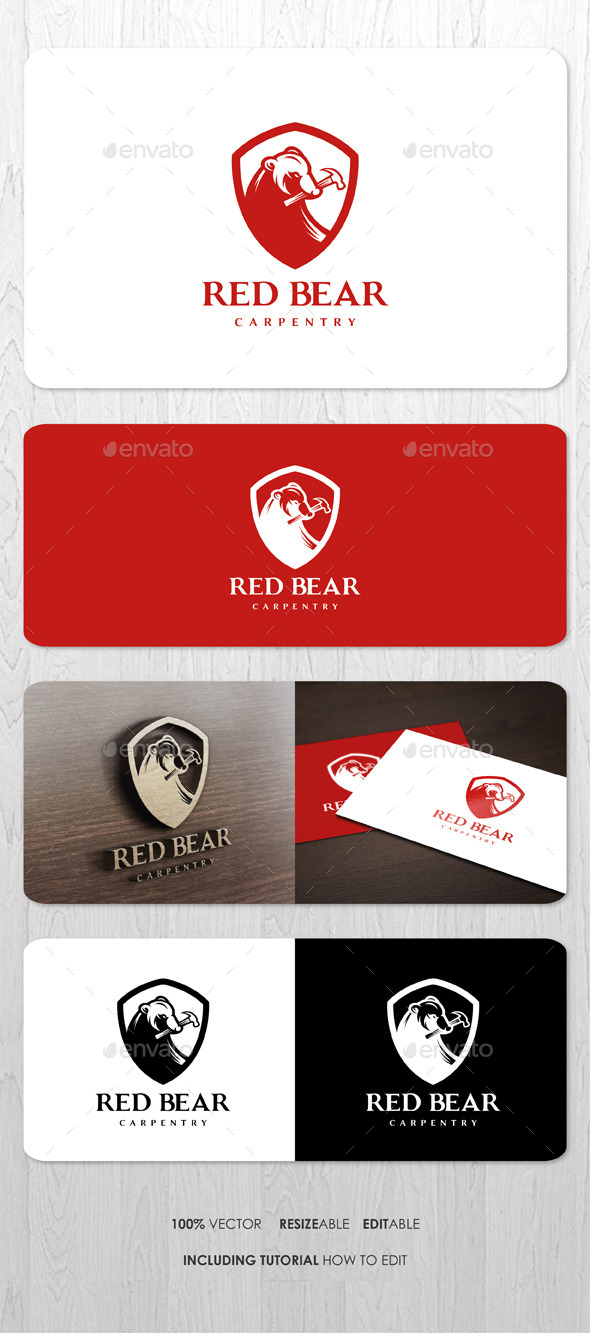 Red Bear Carpentry Logo