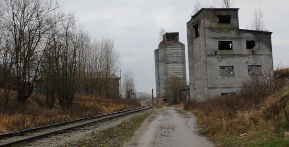 Desolated Industrial Area and Railroad