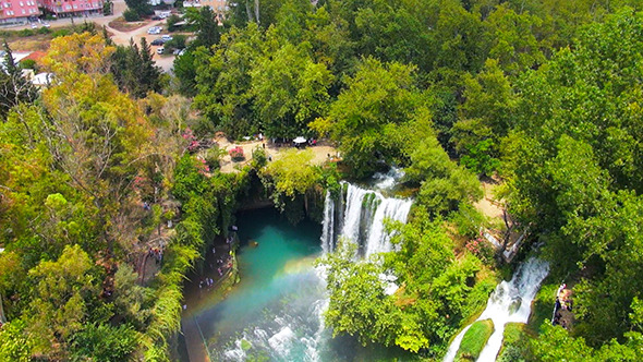 Flying Over the Waterfall