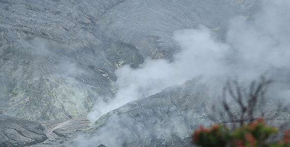 Volcano Crater Smoke