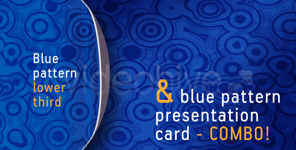 Blue pattern LOWER THIRD & PRESENTATION CARD-combo