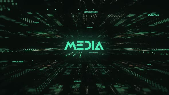 Sci Fi Digital Data Word Media