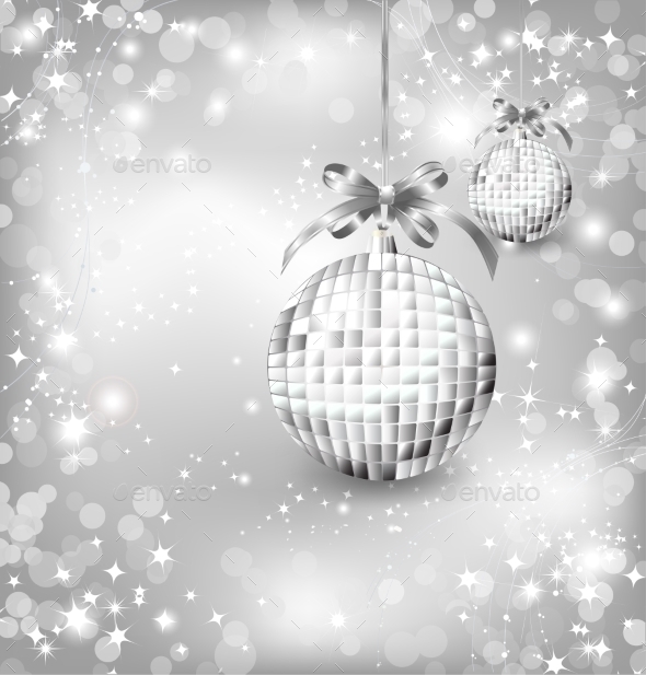 Silver of Empty Snowglobes. Vector Christmas